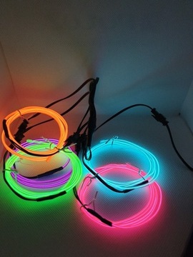 Neonowe światła przewody 5x1m