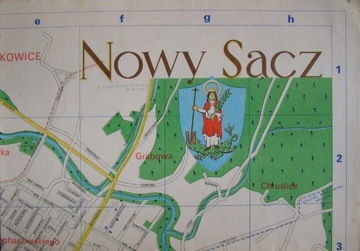 Nowy Sącz. Plan miasta. 1988