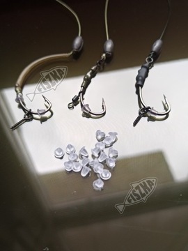 Stopery hakowe 100 szt hook beads karpiowe na hak