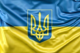 Flagi Ukrainy z herbem - Flaga Ukraina 120x75cm