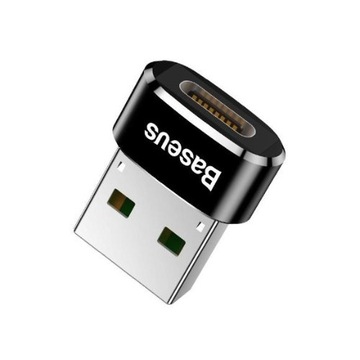Adapter Baseus USB-C do USB-A 5A (czarny)