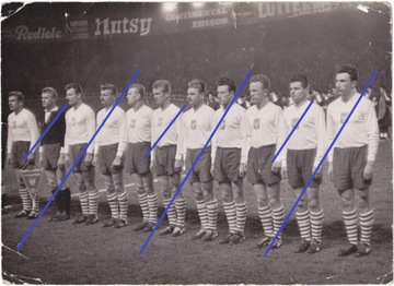 REPREZENTACJA piłkarze mecz Francja Polska 1962
