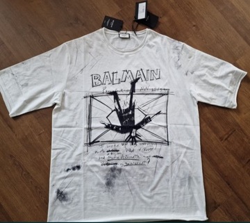 T-shirt XL BALMAIN meski oryginalny Nowy