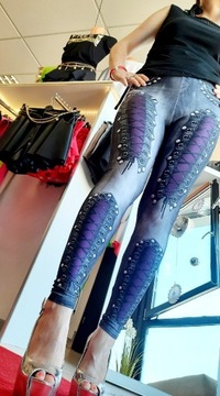 Legginsy All Print rock gothic L