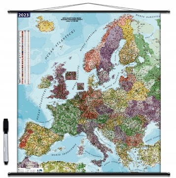 Europa Kodowo-drogowa Mapa 1:2100000 200x175cm