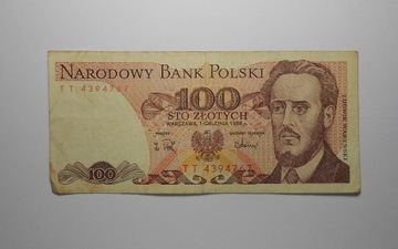 stary banknot PRL 100 złotych TT