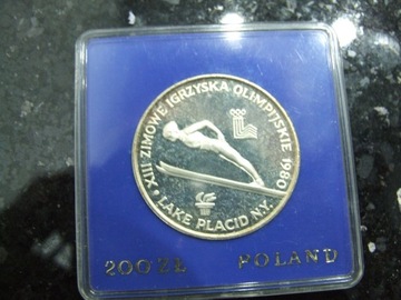 200 zł Lake Placid ze zniczem 1980