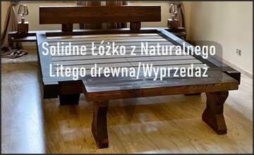 Piękne Łóżko Lite Drewno 180X200/200X200