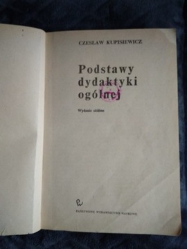 Podstawy dydaktyki ogólnej-Cz. Kupisiewicz