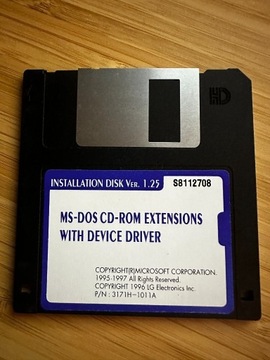 MS-DOS cd-rom extensions with device drivers 1.25