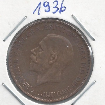 ONE Penny 1936r Wielka Brytania Z/53