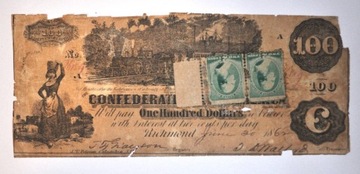  Confederate States America 100 Dol. z 1862 roku