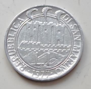 San Marino - 1 lira - 1977r. 