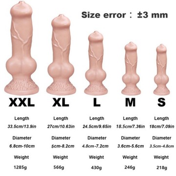 XL Dildo realistyczny penis psa pies wilk a'la BD