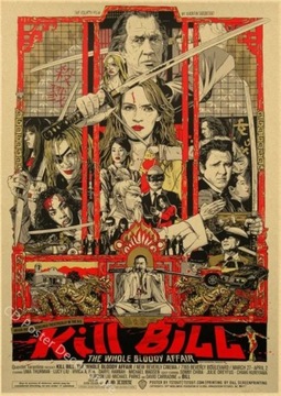 PIĘKNY plakat filmowy vintage KILL BILL