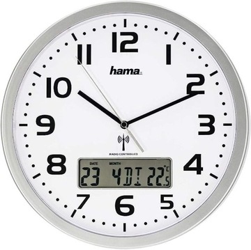 Hama Cyfrowy zegar ścienny (duży zegar radiowy