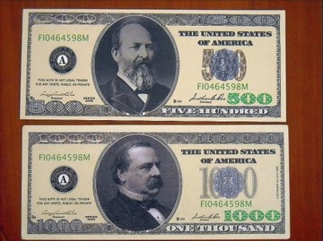 Banknoty Pamiątkowe z Kasyna USA