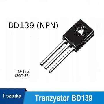 Tranzystor NPN BD139 1,5A/80V TO-126
