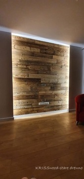 Deski na ścianę Stare drewno rustykalne Lamele