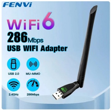 WIFI 6 Adapter USB 2.4GHz karta sieciowa