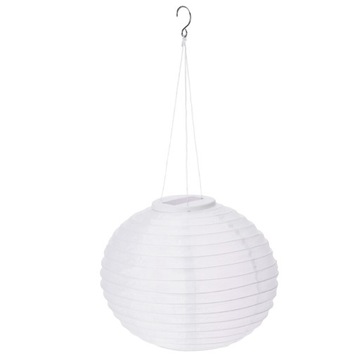 Lampa lampion LED kula solarna wisząca szary 30 cm