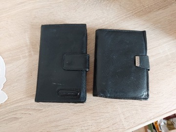 2 skórzane portfele męskie