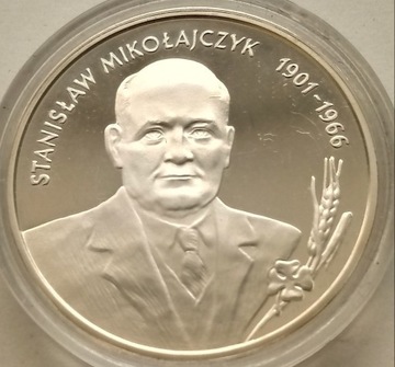 10zł 1996r.Stanisław Mikołajczyk L Ag