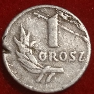 1 grosz 1949 DESTRUKT PIĘKNY!!! 