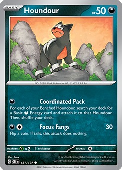 Karta Pokemon Houndour (OBF 131) 131/197