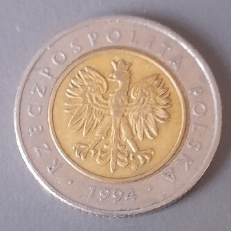 Moneta 5 zł 1994 rok 