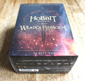 HOBBIT  WŁADCA PIERŚCIENI  UNIKAT wyPL 36DVD FOLIA