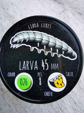 LIBRA LURES - LARVA 45 MM,KOLOR026,hot green SER