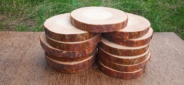 Plastry drewna, 10 szt, podstawki, 15-20 cm, mokre
