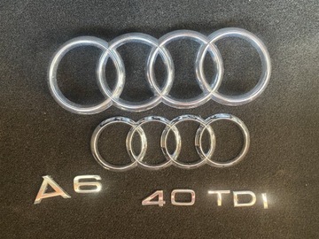 Audi Znaczek Emblemat Logo A6 40 TDI Przód Tył