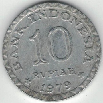 Indonezja 10 rupii 1979 25 mm nr 1