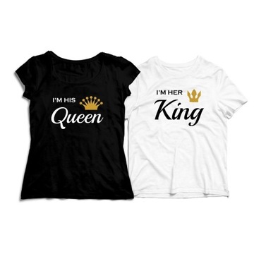 Koszulki dla par I'm his queen i'm her king