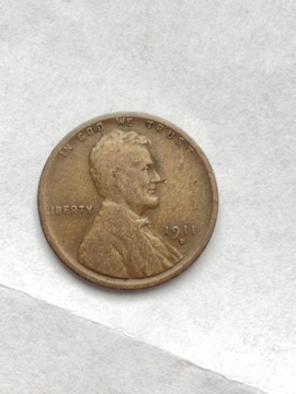 USA 1 cent Lincoln Head 1911 D 