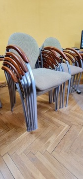 Krzesła biurowe, konferencyjne (sztaplowane) komplet 10 szt