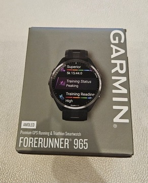 Zegarek Garmin Forerunner 965 czarny smartwatch 