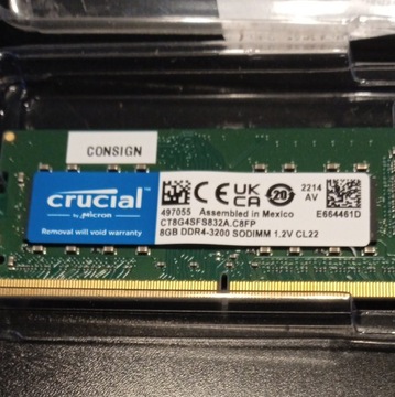 Pamięć RAM 2x 8GB DDR 4 sodimm
