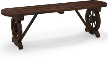 Unikatowa ławka ogrodowa drewniana dla 2 osób