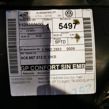 VW POLO 6r 1.4 tdi CUS 5 drzwi siedzenia 2015r