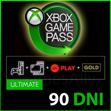 XBOX GAME PASS ULTIMATE - CORE+EAPLAY+CLOUD 90 DNI