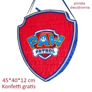 Piniata dwustronna Psi Patrol/ Paw Patrol + gratis
