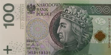 Banknot 100 zł HS 9119333