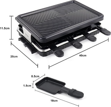 Elektryczny grill stołowy 2 w 1