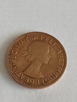 Wielka Brytania half penny 1958