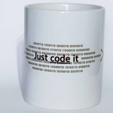 Kubek z nadrukiem dla programisty - Just code it
