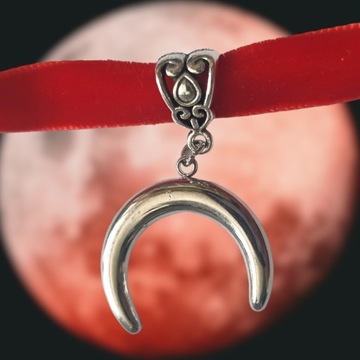 Choker lunula słowiański naszyjnik obroża półksiężyc księżyc rm3