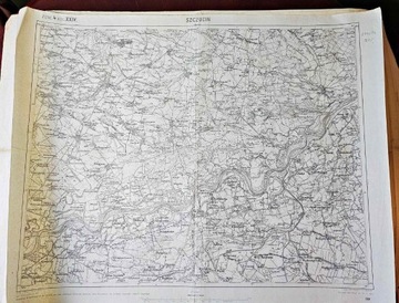 Stara mapa Szczucin 1914 rok